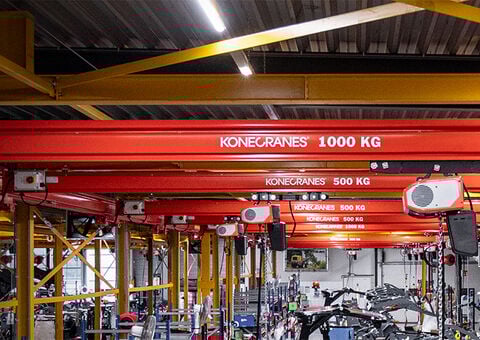 Konecranes KBK workstation lifting system